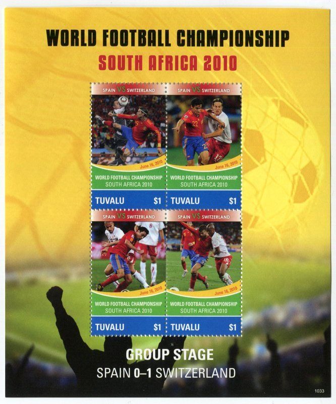 Tous les timbres: Block "Fussball". Tuvalu – Neuf avec emballage d'origine à Basel par Butsch5