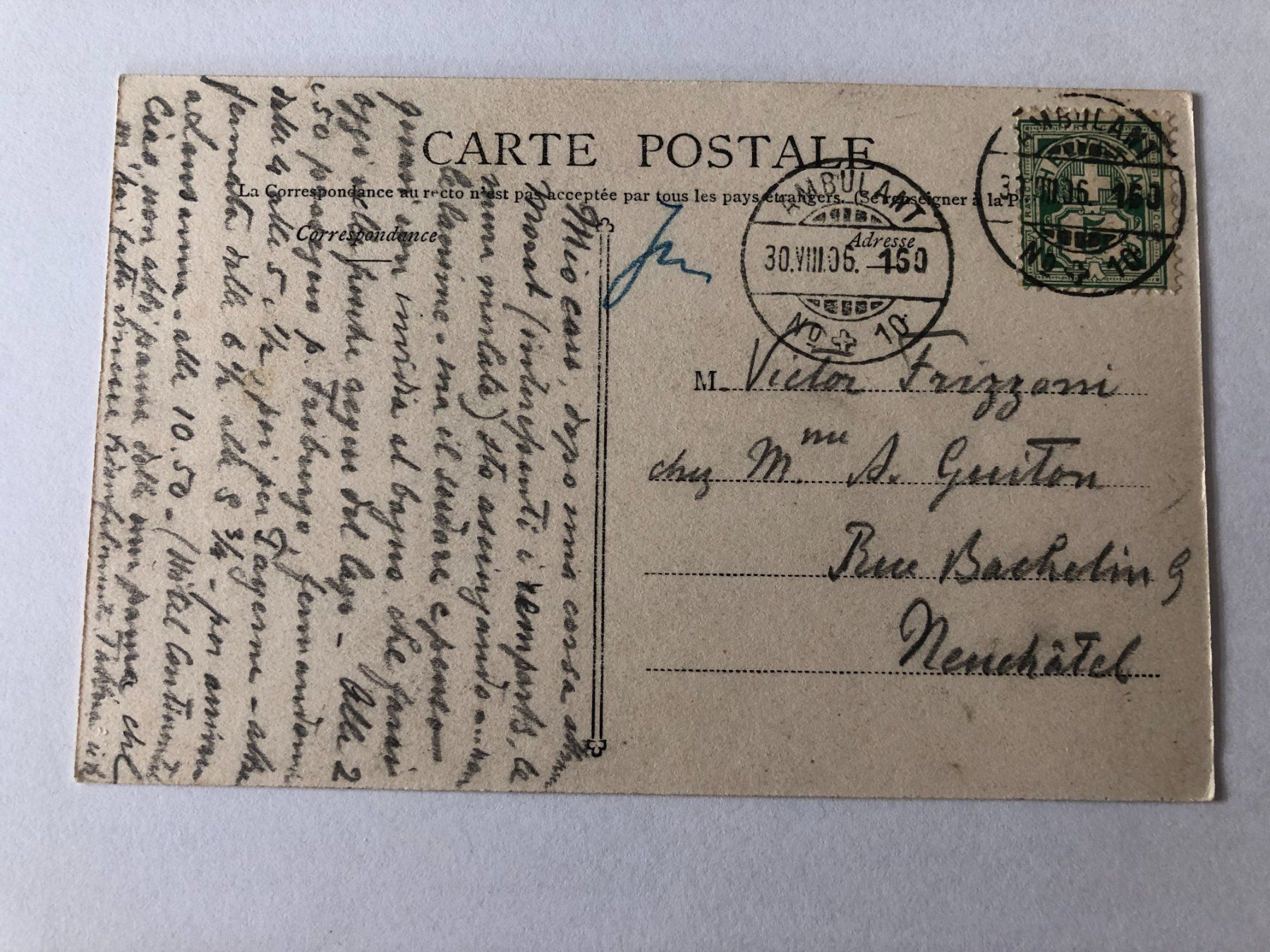 Cartoline postali: Morat / Murten Le Rübenloch  1906 – Usato da Pfäffikon ZH venduto da Waltoversand 1
