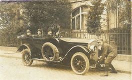 AK OLDTIMER MERCEDES BENZ 1921 PERSONEN NACHPORTO CÖLN - ZH