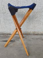 Vintage Dreibeinhocker/Campinghocker, mobiler Stuhl