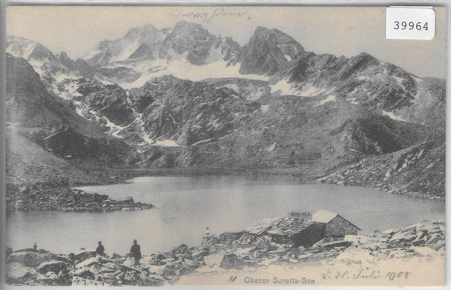 Cartoline postali: Oberer Suretta-See - animee belebt – Usato da Ettingen venduto da Kartenplanet