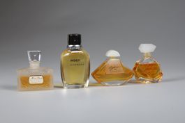 Set mit 4 Vintage Parfum-Miniaturen Dior, Givenchy & Versace