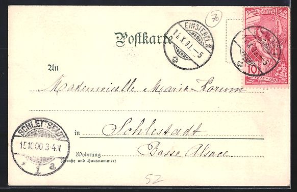 Ansichtskarten: Litho Einsiedeln, Gnadenkapelle / Sainte – Gebraucht aus Berlin von bartko-reher 1