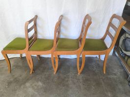 4 x chaises Louis-Philippe à barrettes