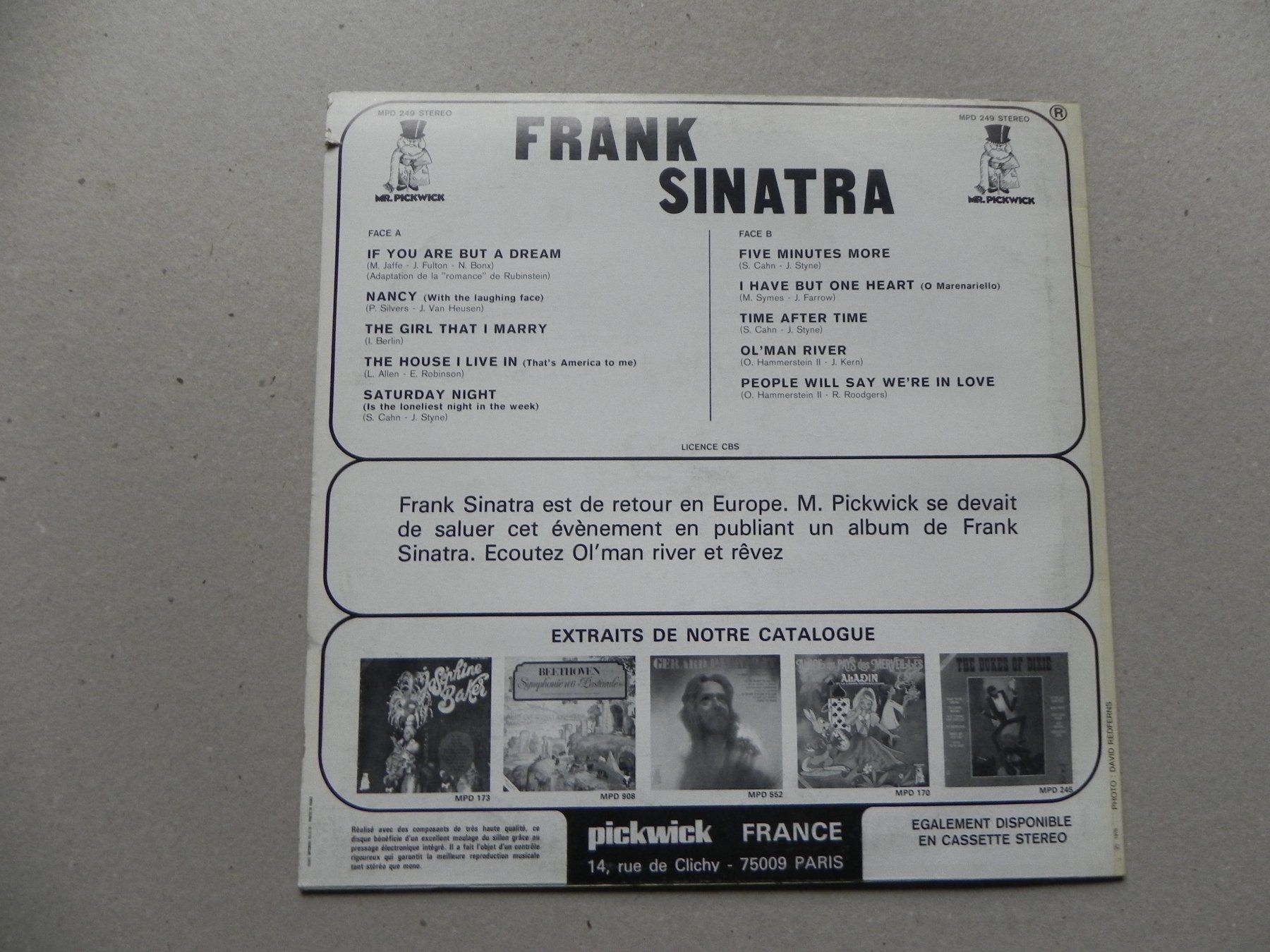 Dischi in vinile: LP USA Frank Sinatra 1975 Ol`Man River – Usato da Siebnen venduto da krimsie 1