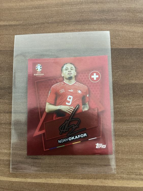 Topps Sticker Em24 Autogramm Noah Okafor SUI SP (Neu (gemäss ...