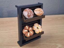 Puppenhaus Holzofen Brote in Gestell, Playmobil