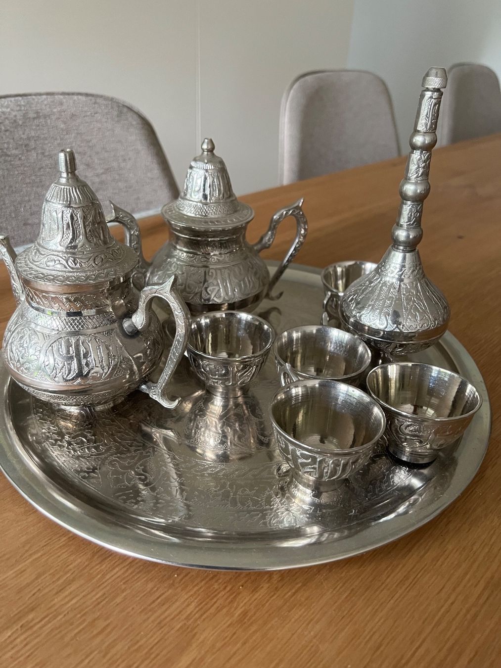 Set di piatti: Zam Zam Servierset silberfarben – Usato da Fällanden venduto da Caramel7 2
