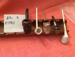 Lot de 5 pipes  d'occasion divers matériaux