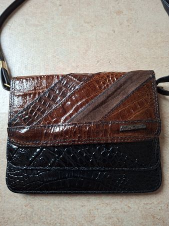 Vintage La Toscania kleine Handtasche, Echtes Leder