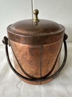 Antiker Kupfertopf mit Deckel, Vintage Deko, gebraucht 1,4 L