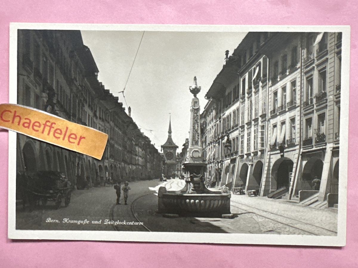 Ansichtskarten: Bern, Kramgasse mit Zeitglockenturm – Gebraucht aus Zürich von Chaeffeler