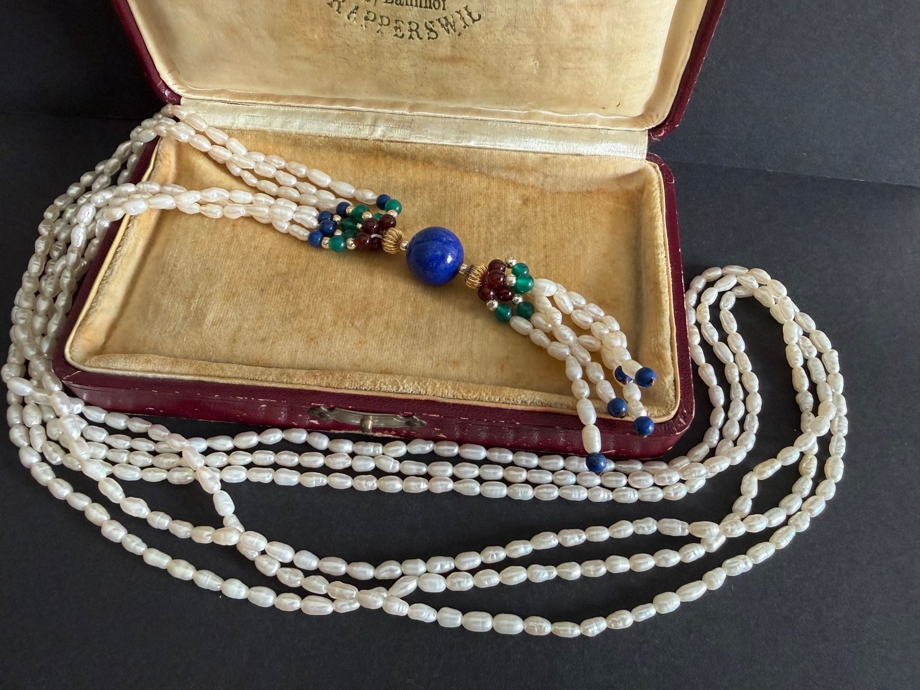 Catenine: Echte Perlen Kette mit Lapislazuli – Usato da Spiegel b. Bern venduto da Rogger72 1