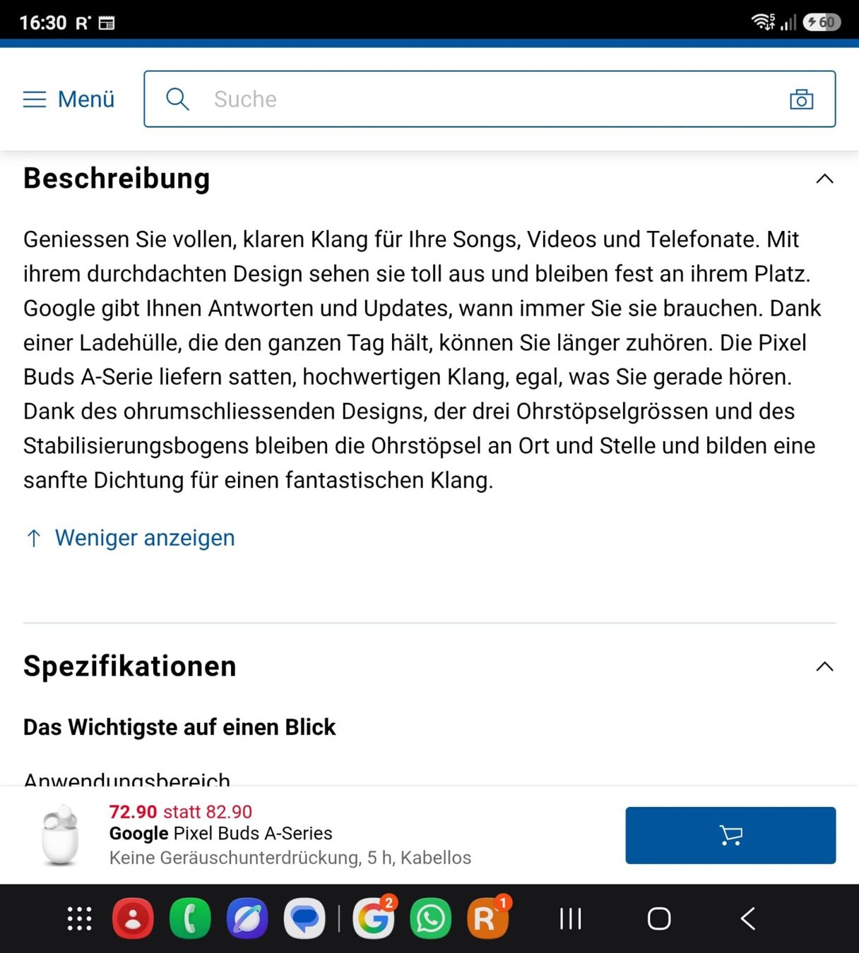 Google Kopfhörer: Google Pixel Buds Pro 2 – Neu (gemäss Beschreibung) aus Wikon von Speedy_li 2