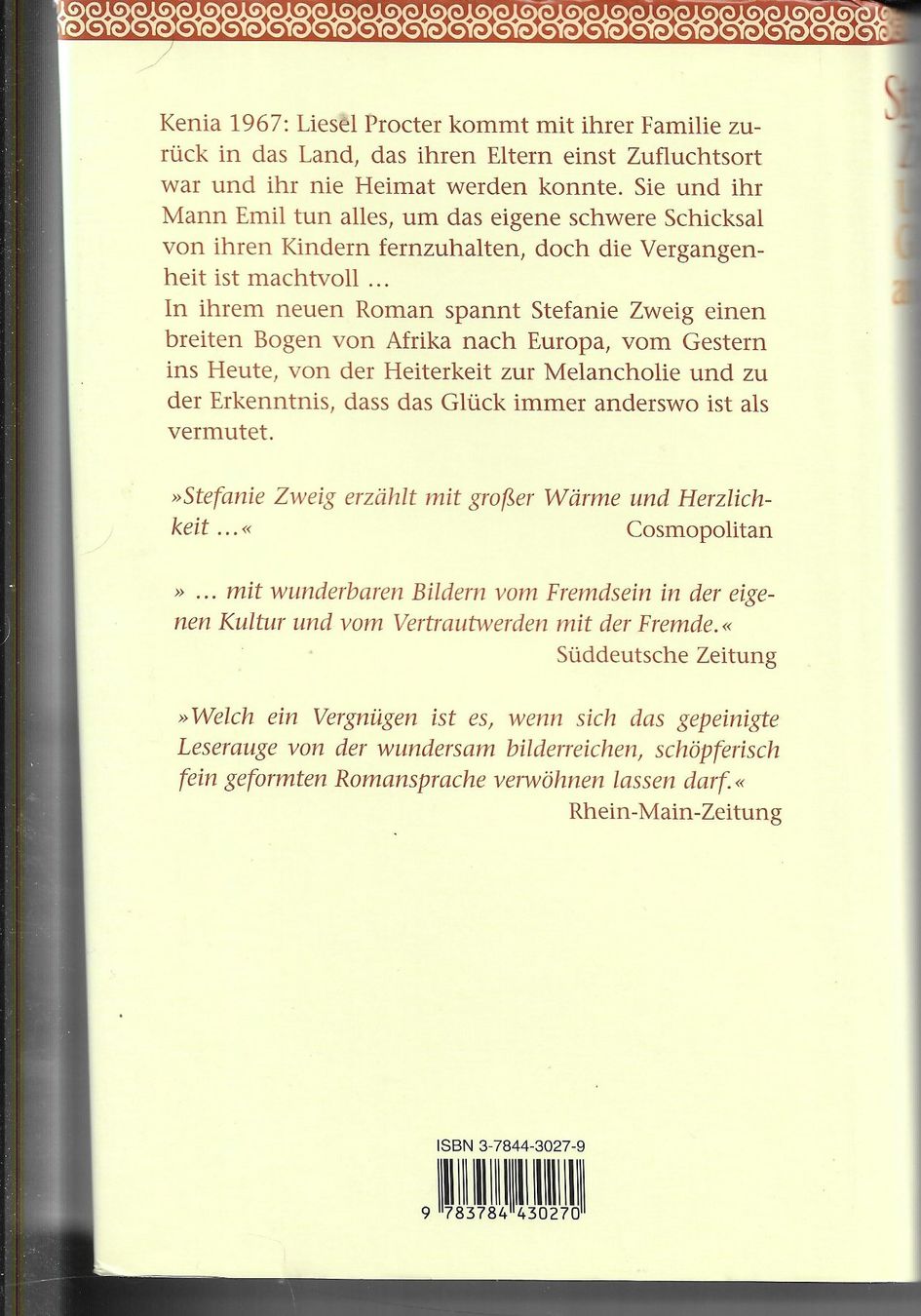 Bücher: Stefanie Zweig - Und das Glück ist anderswo – Gebraucht aus Nunningen von mercury-for-books 1