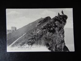 Alte Ansichtkarte Rochers de Naye - Hotel - belebt