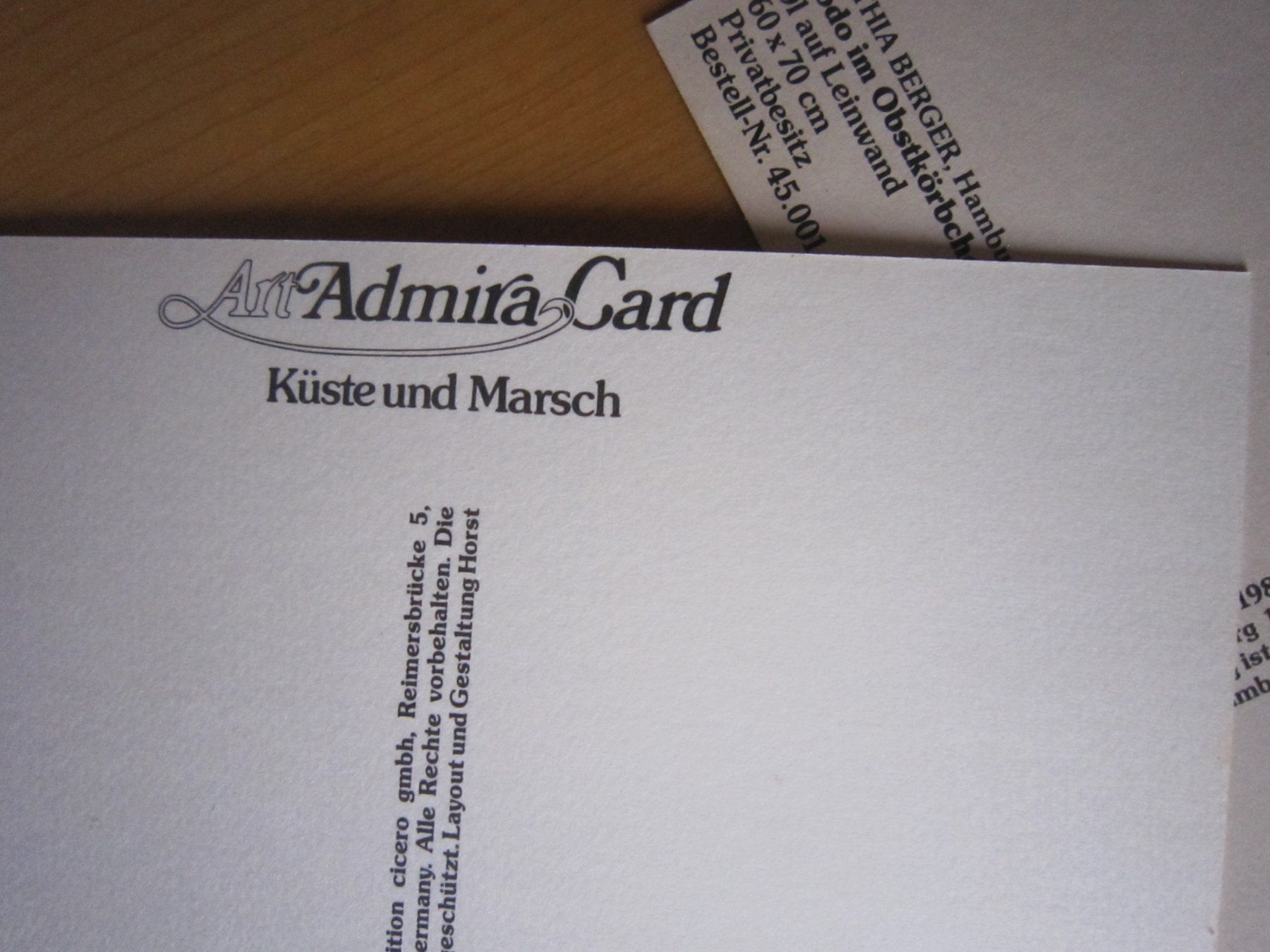 Cartoline postali: No 10 Art Admira Card Postkarten – Usato da Gordola venduto da Polentaefung 7
