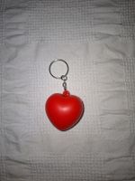 Portachiavi a forma di cuore, in gomma (antistress).
