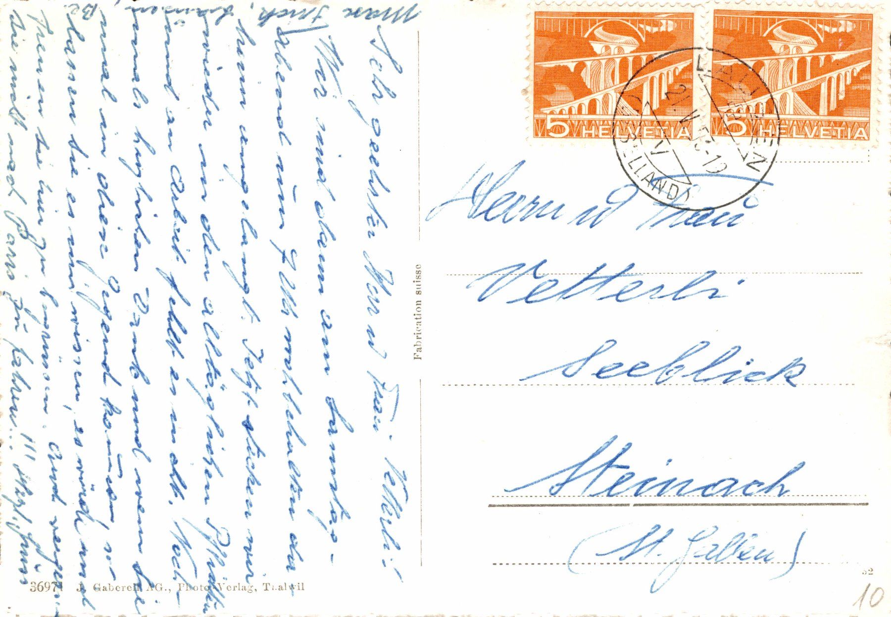 Cartoline postali: Lausen. Bahnhof und Dorf – Usato da Bronschhofen venduto da Astore 1