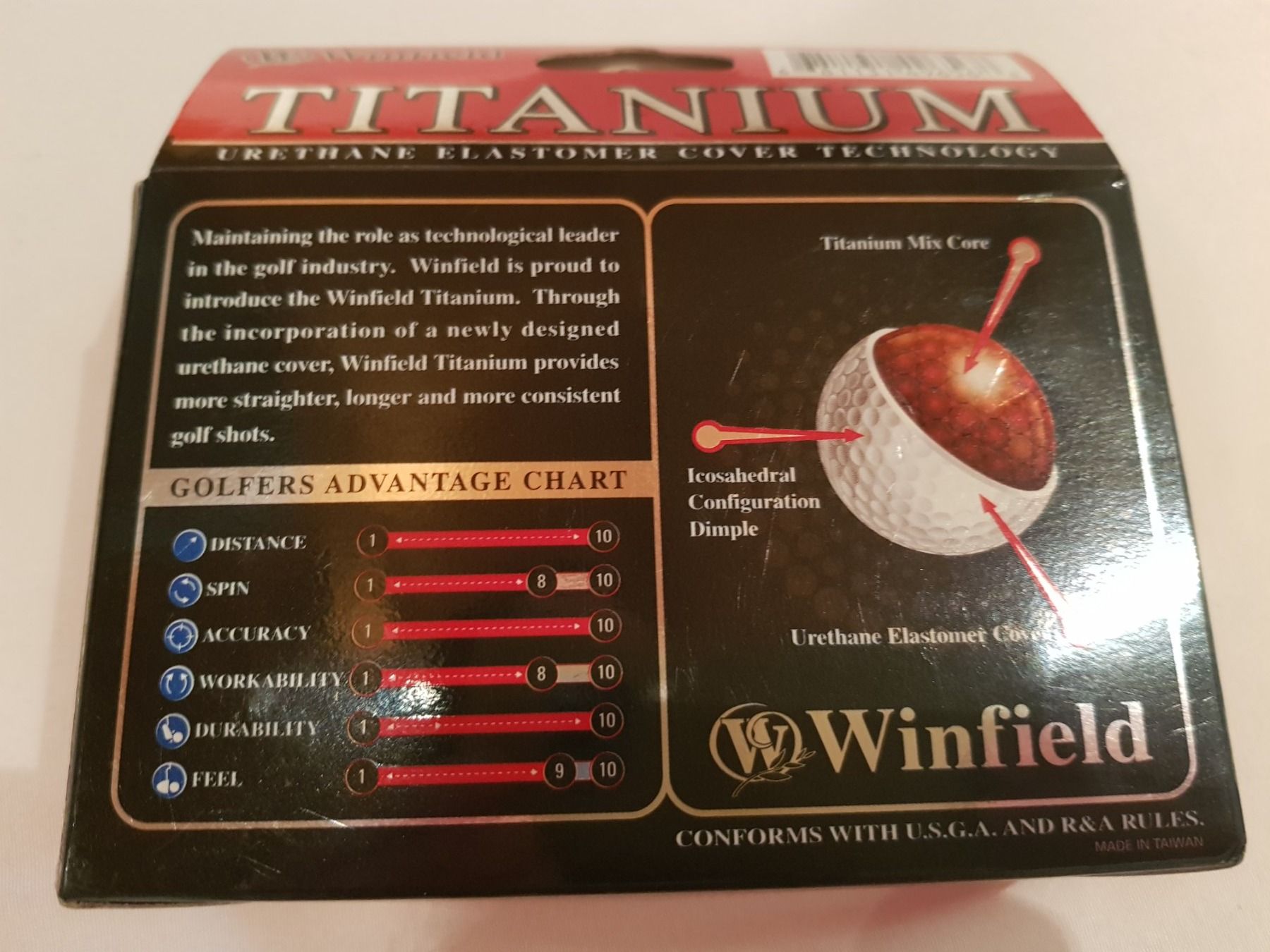 Palloni: 6 Winfield Titanium Golfbälle neu & originalverpackt – Nuovo (secondo la descrizione) da Turbenthal venduto da viw_48fr 1