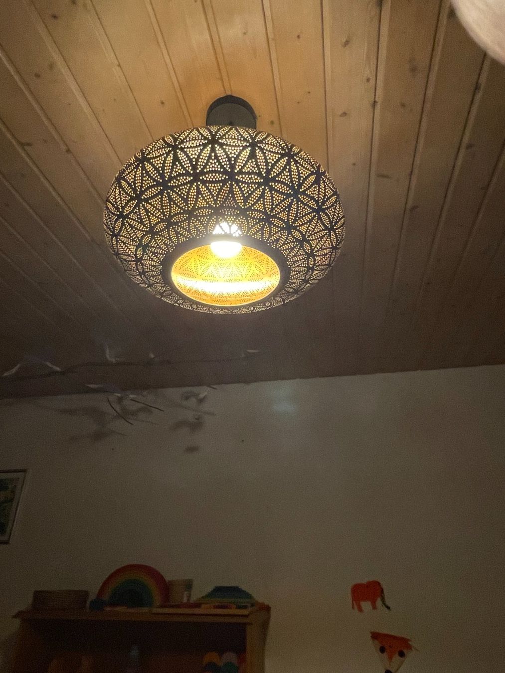 Lampadari & plafoniere: Deckenlampe Metall silberfarben mit Lochmuster – Usato da Teufenthal AG venduto da sleeepless1987 2