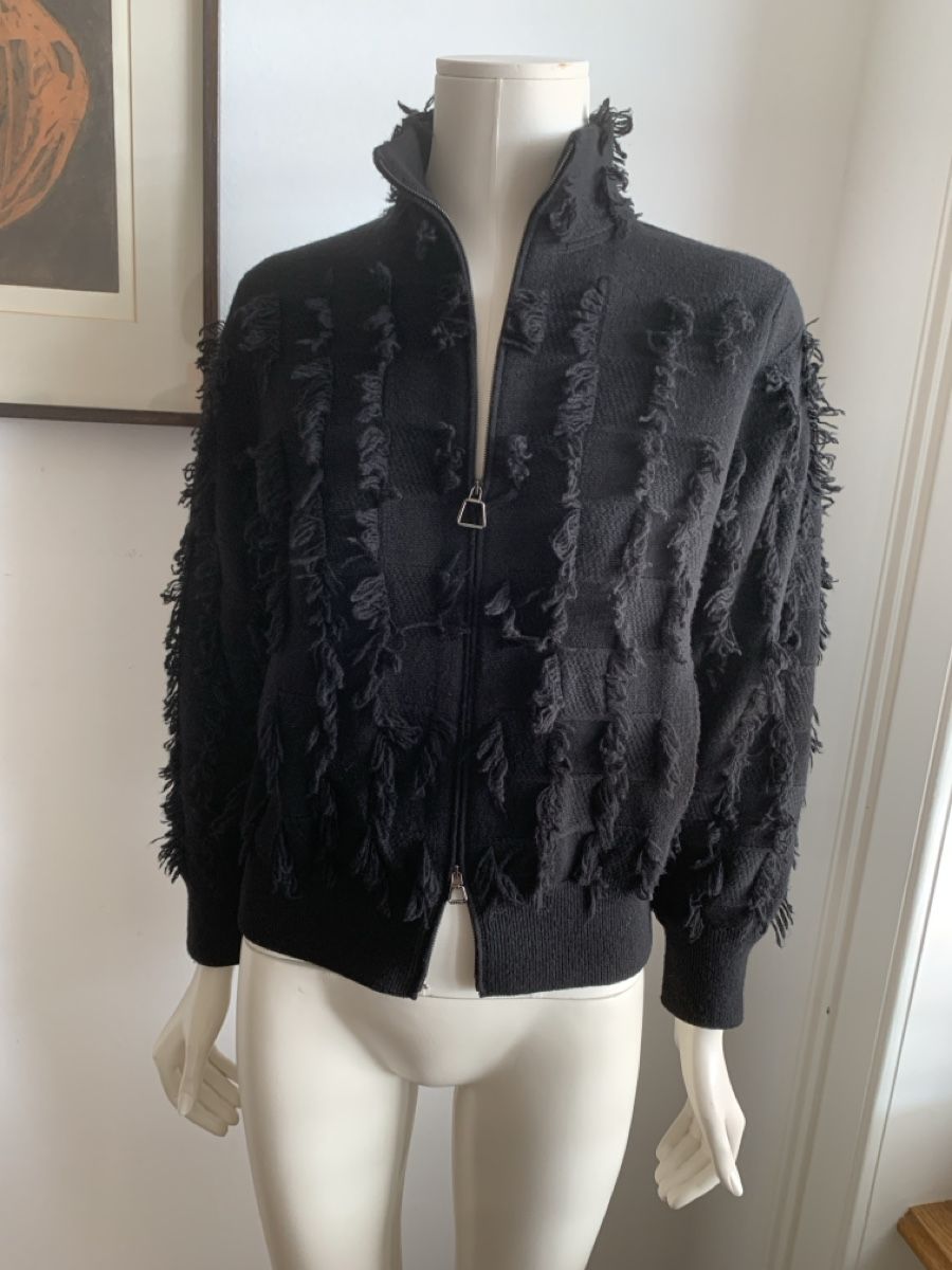 Akris Giacche: AKRIS: Exklusive schwarze Kaschmir-Jacke mit Fransen, 36 – Usato da Luzern venduto da designluzern 5