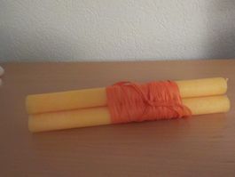 3 Stabkerzen, gelb
