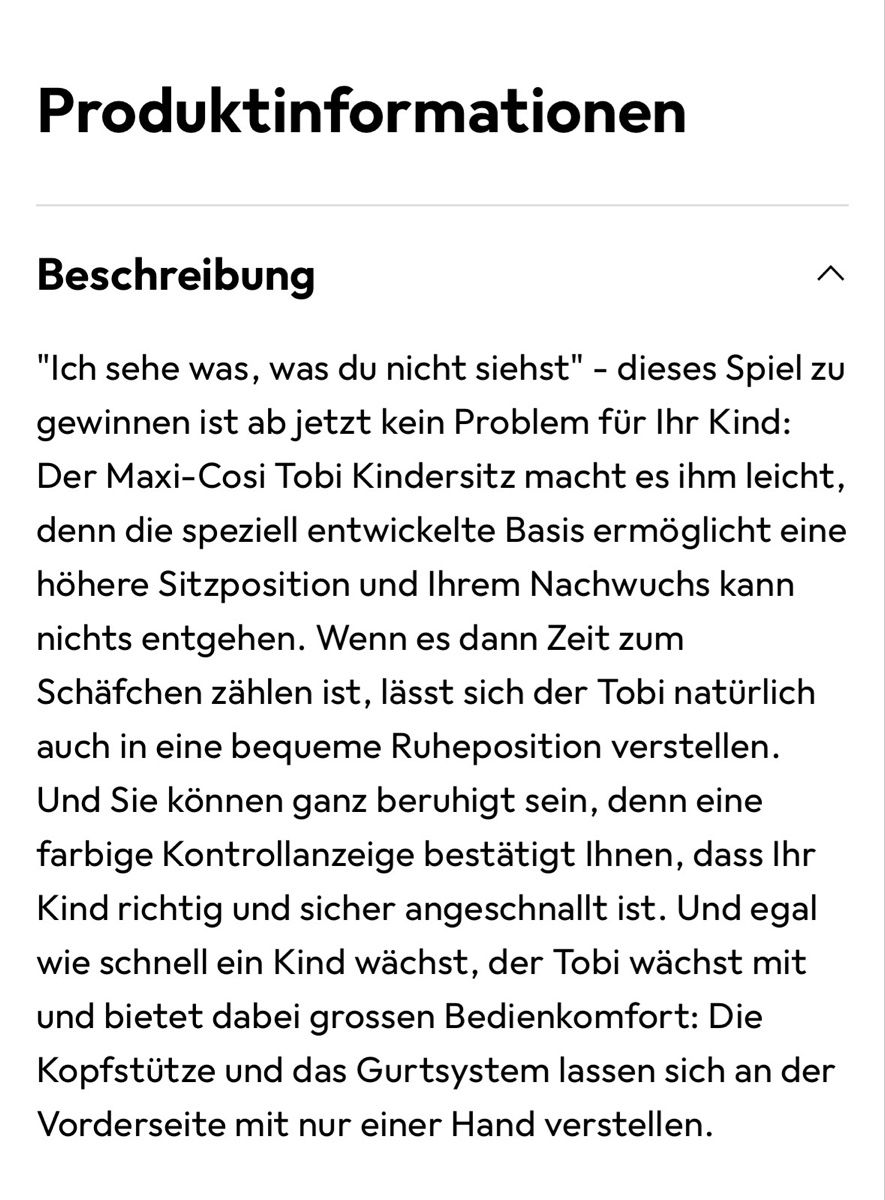 Maxi-Cosi Auto-Kindersitze: Maxi-Cosi Tobi Kindersitz 9-18 kg – Neu (gemäss Beschreibung) aus Baar von remak37 7