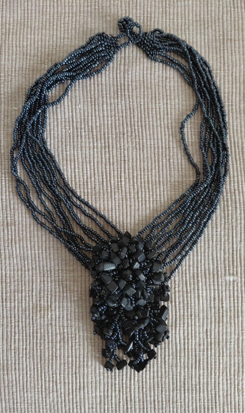 Minéraux & Lithothérapie: Vintage Halsband mit Onyx & Kyanite Stein – Neuf (Voir description) à Horgen par zur_jq85 1