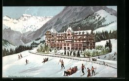 Adelboden, Das Hotel National im Winter,