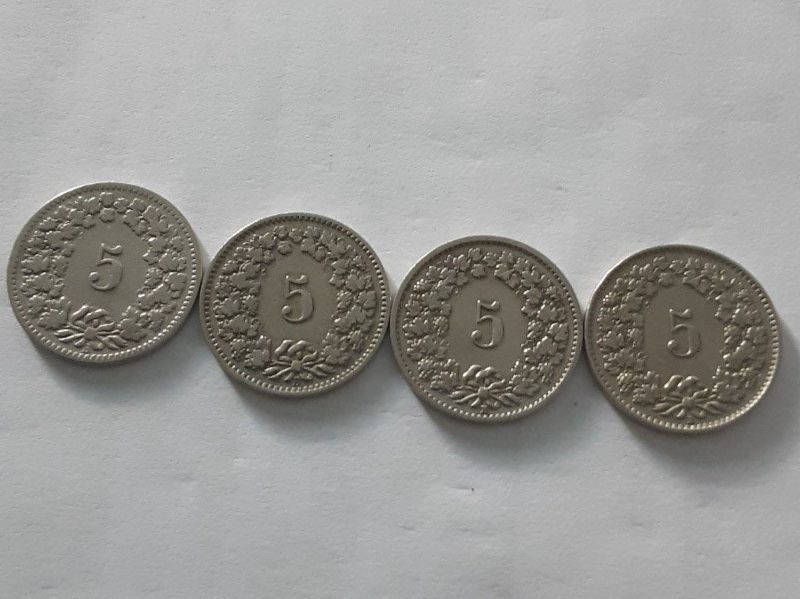 Tutti le monete: 5Rp. 1898,1907,1919,1925 – Usato da Hofstetten SO venduto da wer_52gh 1