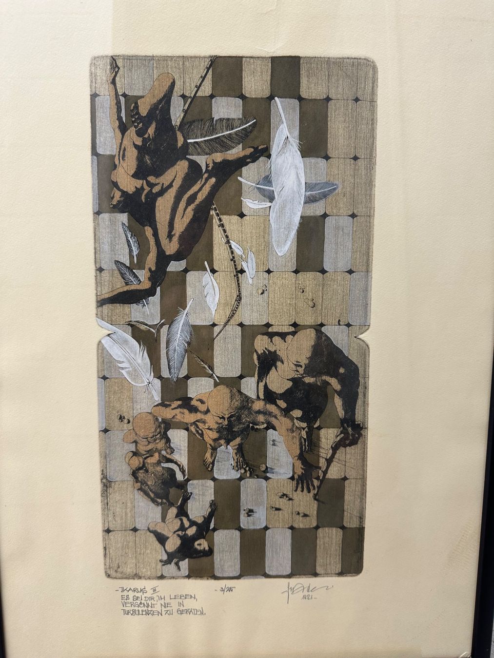Grafiken & Lithographien: Ikarus III - Exklusive Litho Grafik 1981 – Gebraucht aus Ebikon von Gaenggeliwaar 1