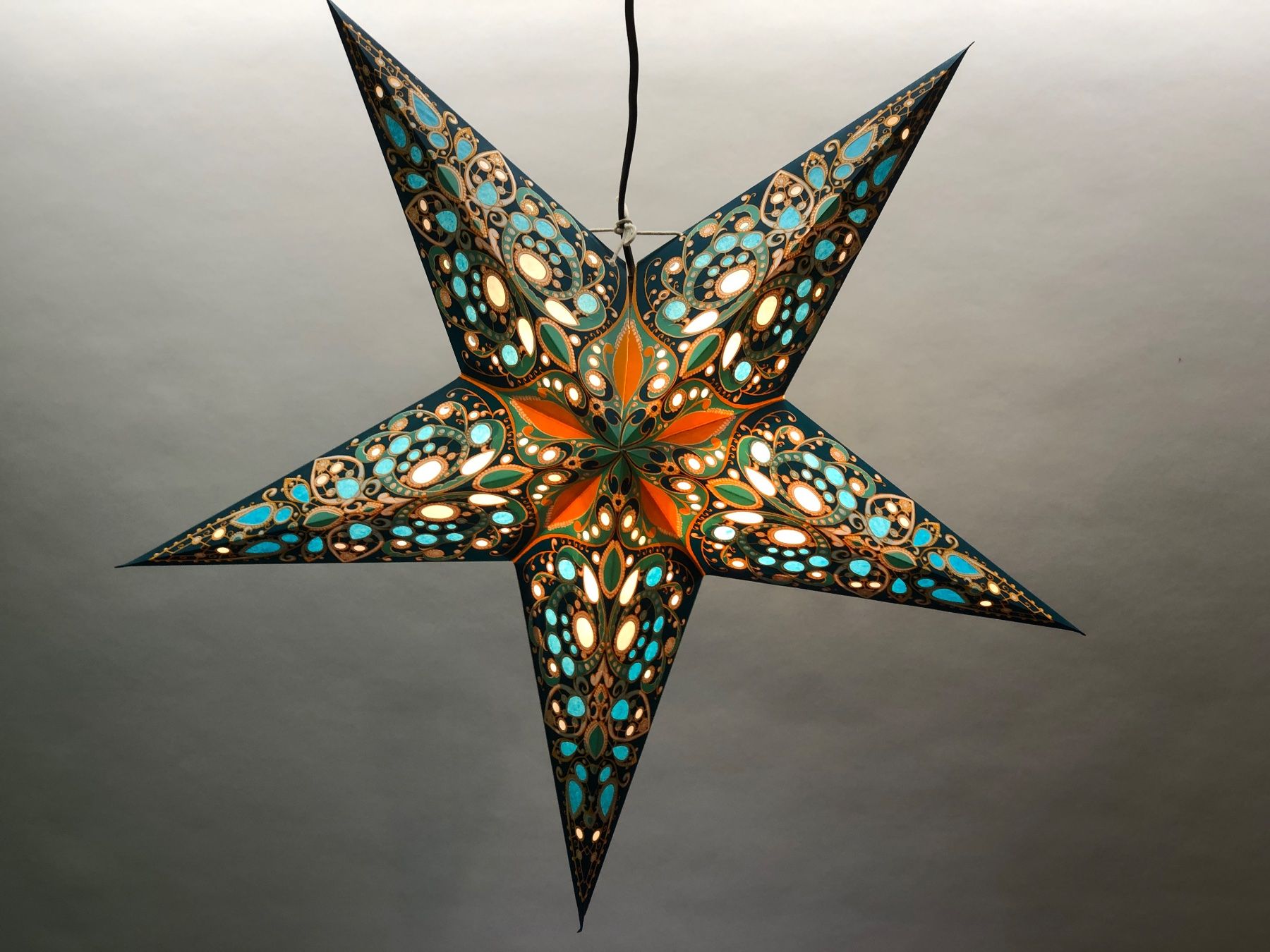 Ghirlande e barre luminose: Leuchtstern - monsoon 60cm / mit Kabel + LED – Nuovo e nell'imballaggio originale da Bergdietikon venduto da Garak 1