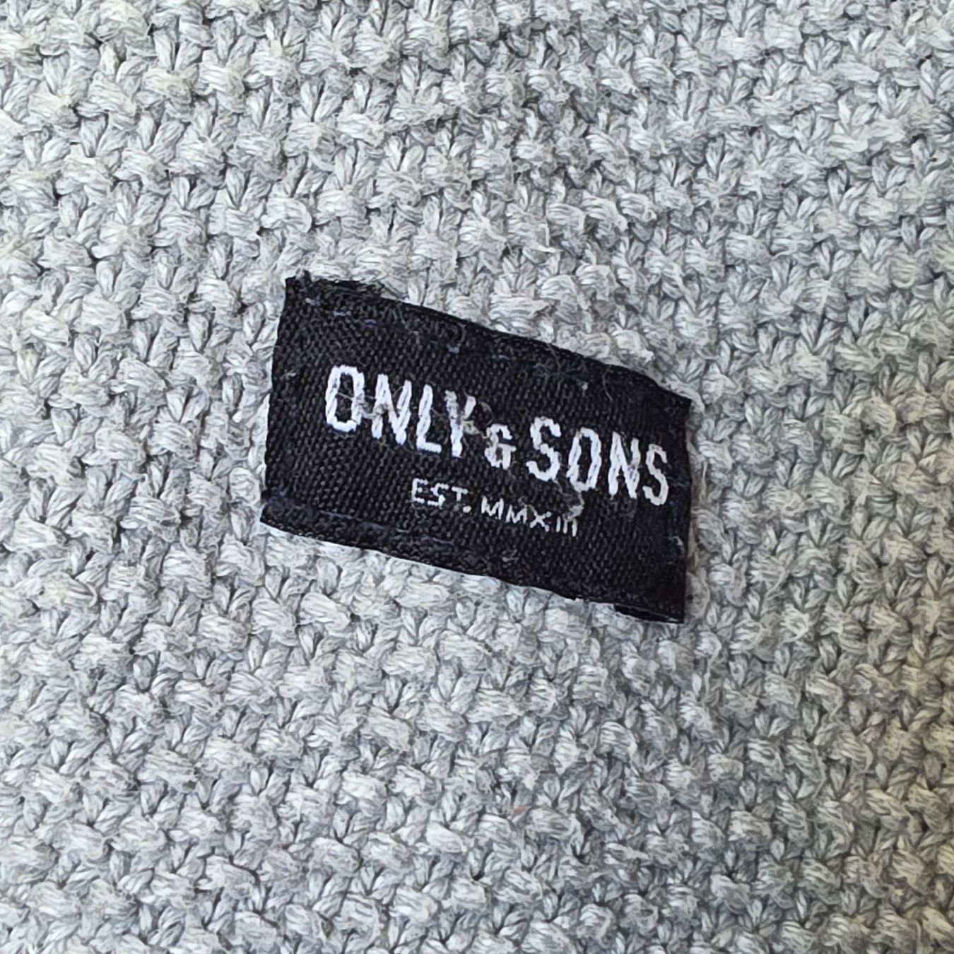 Maglioni & Felpe: 🐸 ONLY & SONS PULLOVER HERREN S COTTON PERLSTRICK HELLGRAU – Usato da Môtier (Vully) venduto da Frogs 1
