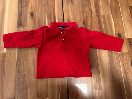 Rotes Langarm-Polo-Shirt für Babys, Grösse 80