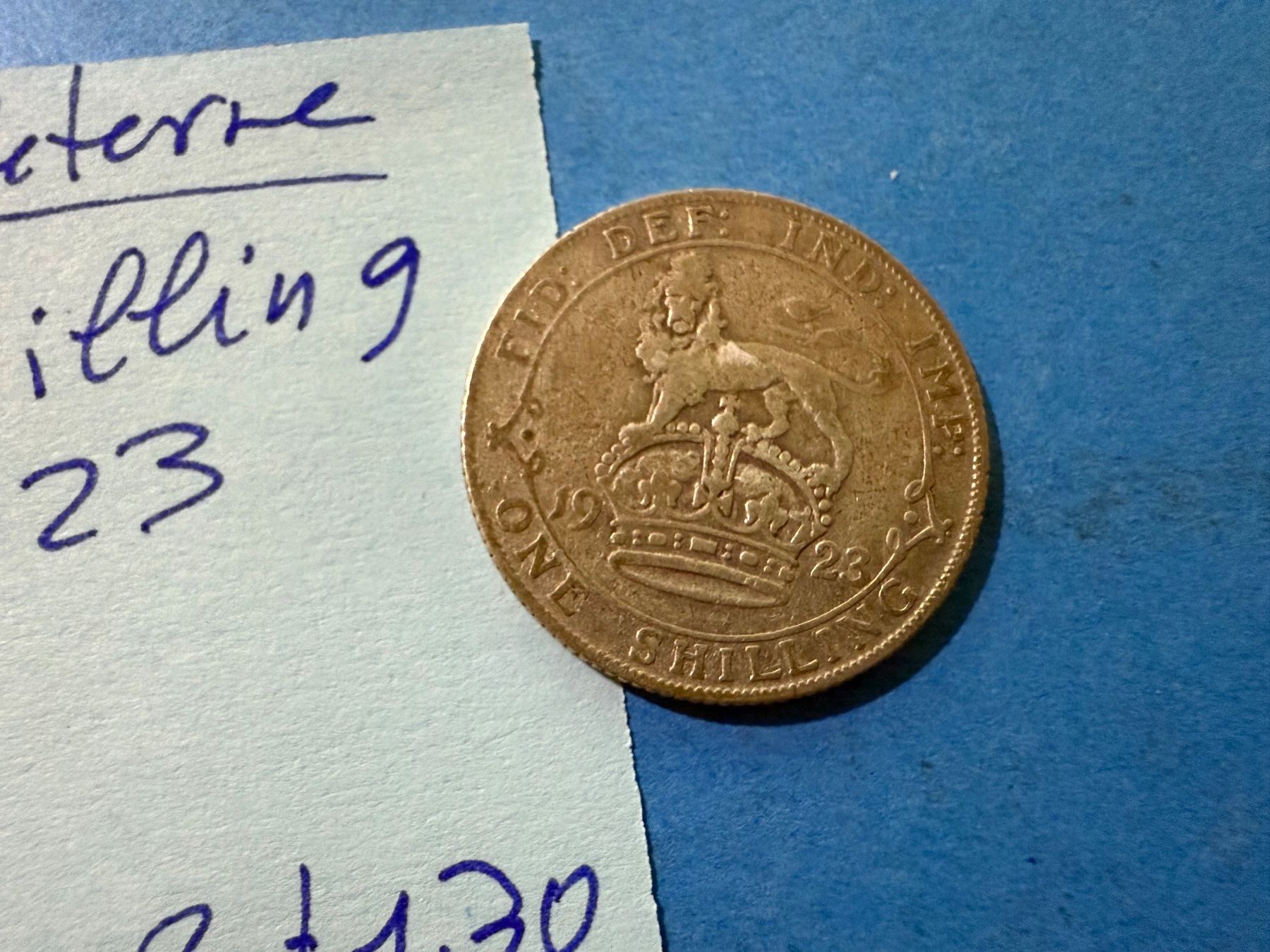 Tutti le monete: ANGLETERRE : 1 SHILLING 1923 - ARGENT – Usato da genève venduto da GEnumist 2