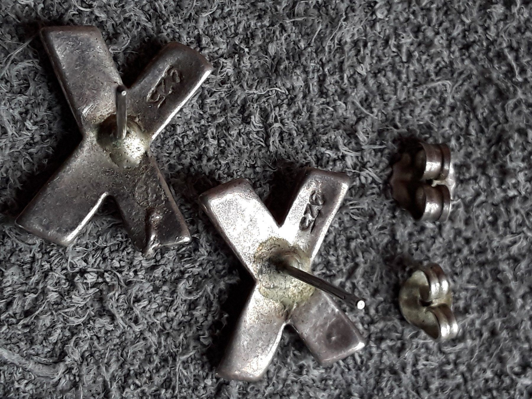 Orecchini pendenti & Orecchini a lobo: Sterling Silber Ohrstecker in X Form – Usato da Zürich venduto da helsan 6