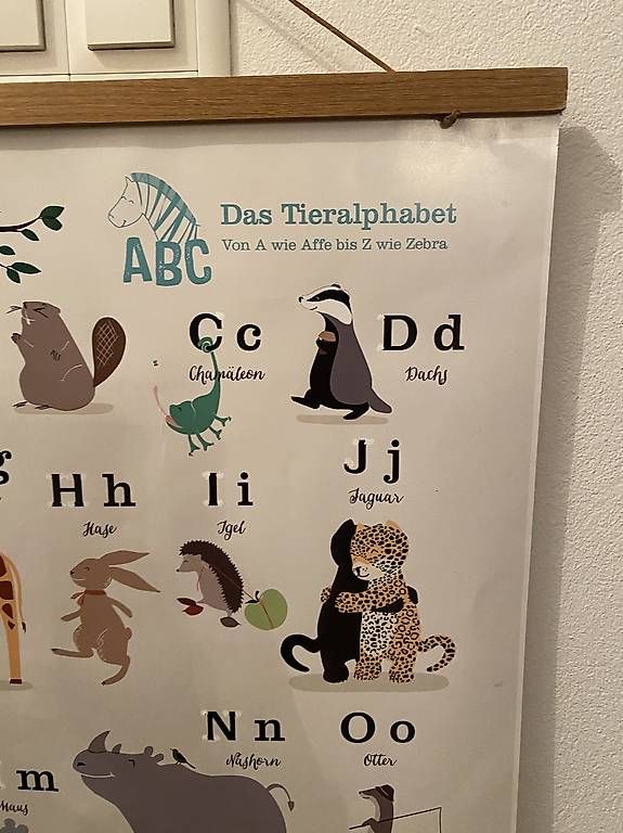 Foto & Immagini: Poster Tieralphabet ABC mit Aufhängung – Usato da Zürich venduto da coraruoss 2