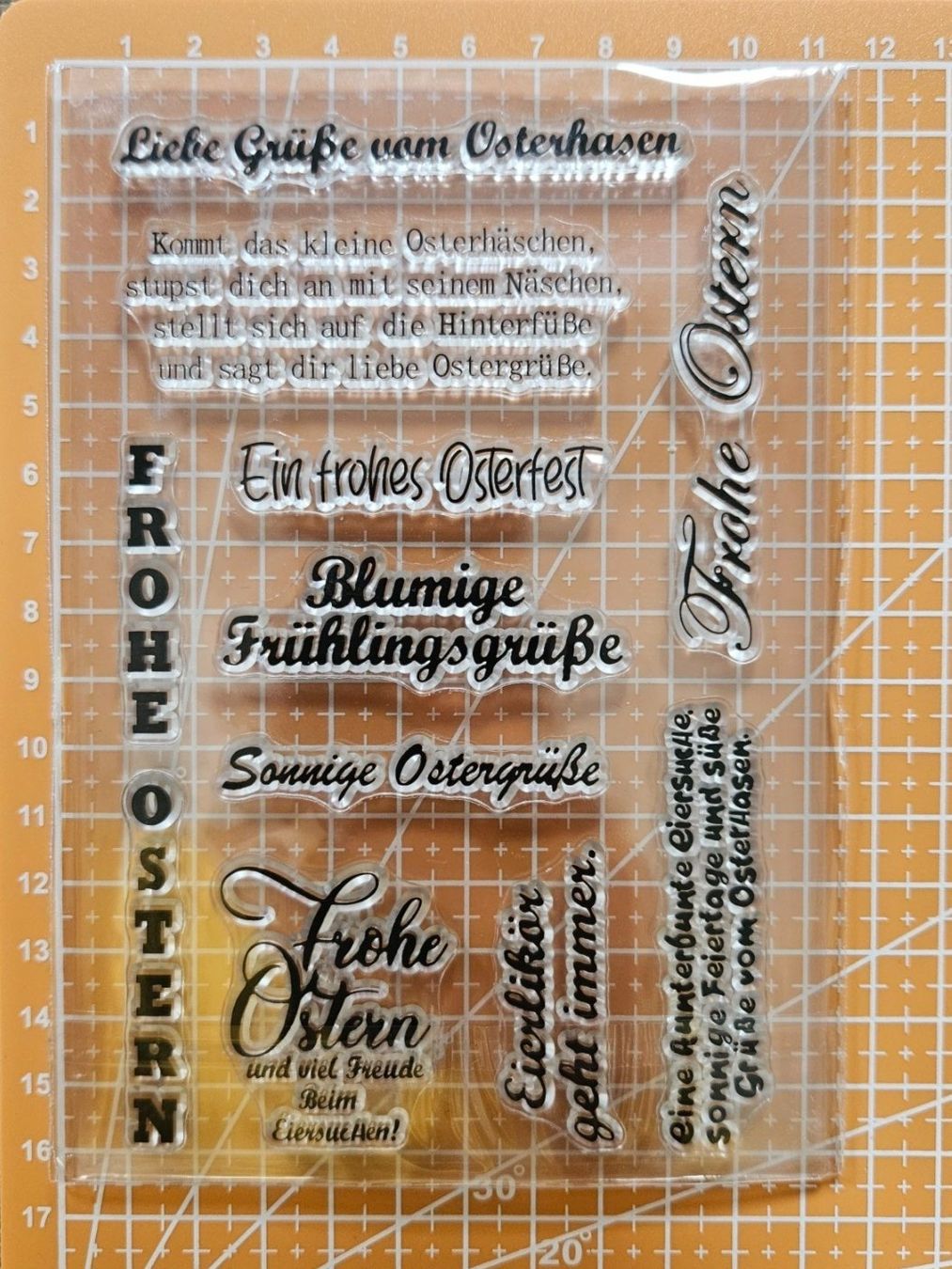 Timbri: Silikonstempel Nr.765, Ostern, Texte – Nuovo e nell'imballaggio originale da Gretzenbach venduto da Fliegepilz56 1