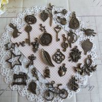 30x Anhanger Metall Mix Look Bronze Pendentifs
