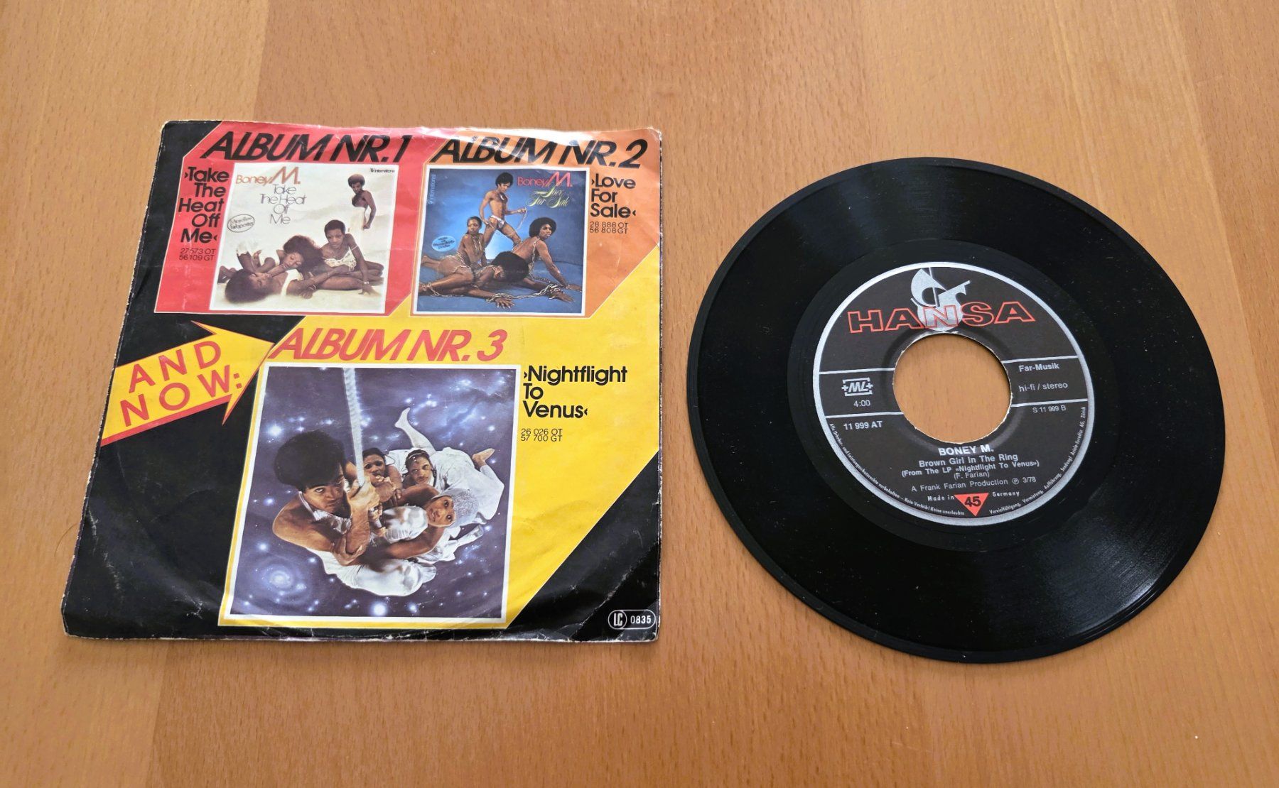 Dischi in vinile: BONEY M - VINYL SINGLE - VINTAGE – Usato da Brüttisellen venduto da Nighttrain 1