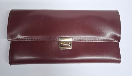 Vintage Service-Portemonnaie echt Leder bordeaux