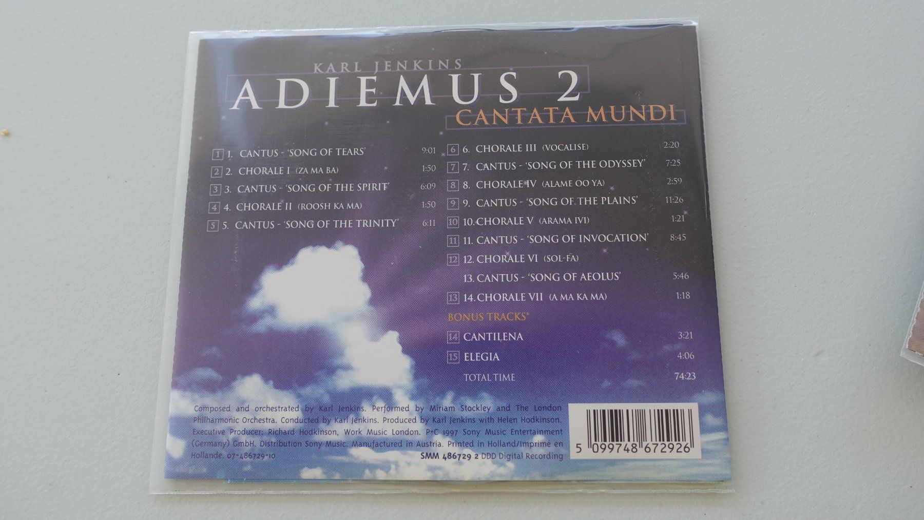 CDs: CD - Adiemus - CANTATA MUNDI – Gebraucht aus Schwyz von Burnsdesign 1