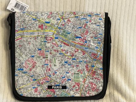 Umhängetasche LongBag Paris Motiv schwarz neu mit Etikett