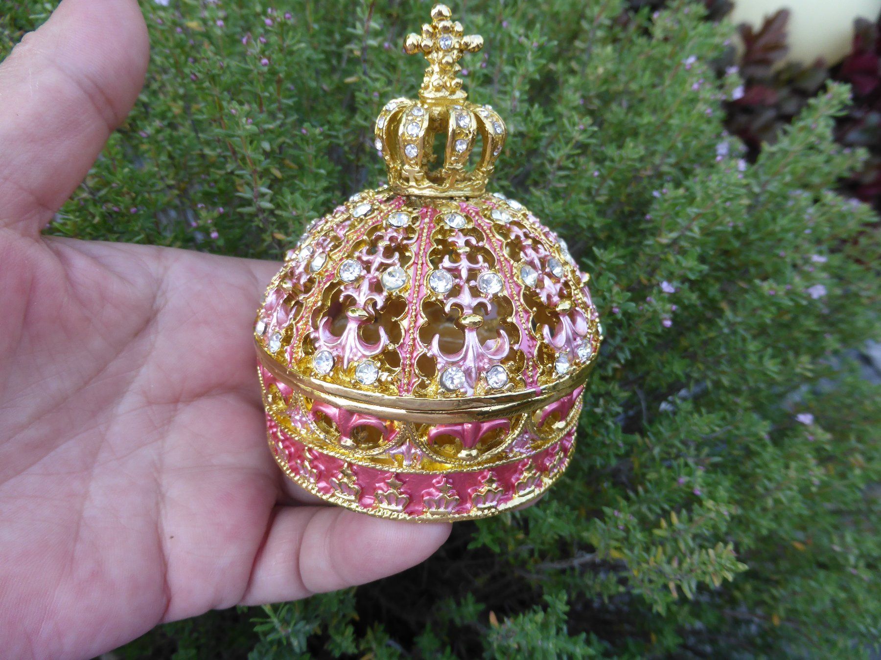Autres soins & cosmétiques: KRONE SCHMUCKDOSE - PILLENDOSE EMAILLE MIT STRASS - NEU – Neuf avec emballage d'origine à Reinach AG par pussi100 5