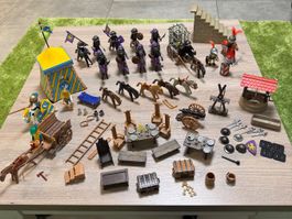 Playmobil Ritterburg Zubehör, viele Figuren, Top Zustand!