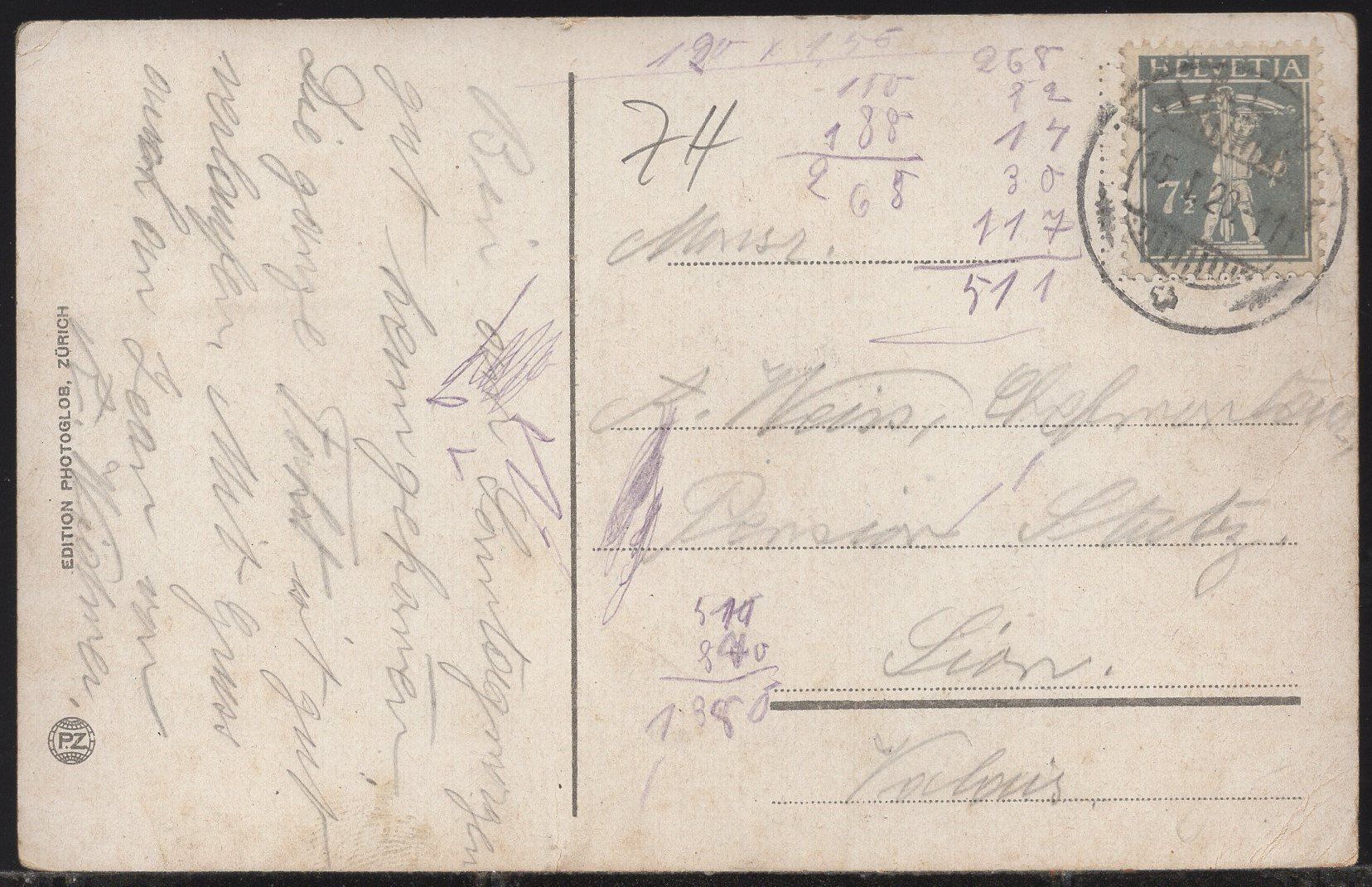 Cartes postales: THALWIL   1920 – D'occasion à Aarau par kufi44 1