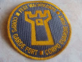 Un badge militaire suisse, fortification.