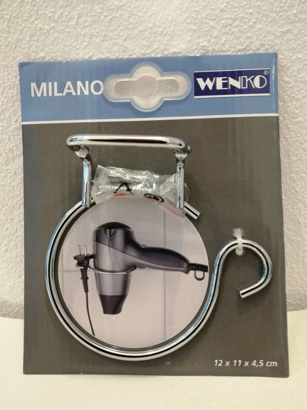 Supporti a parete: Haartrocknerhalter – Nuovo e nell'imballaggio originale da Hefenhofen venduto da GSC99