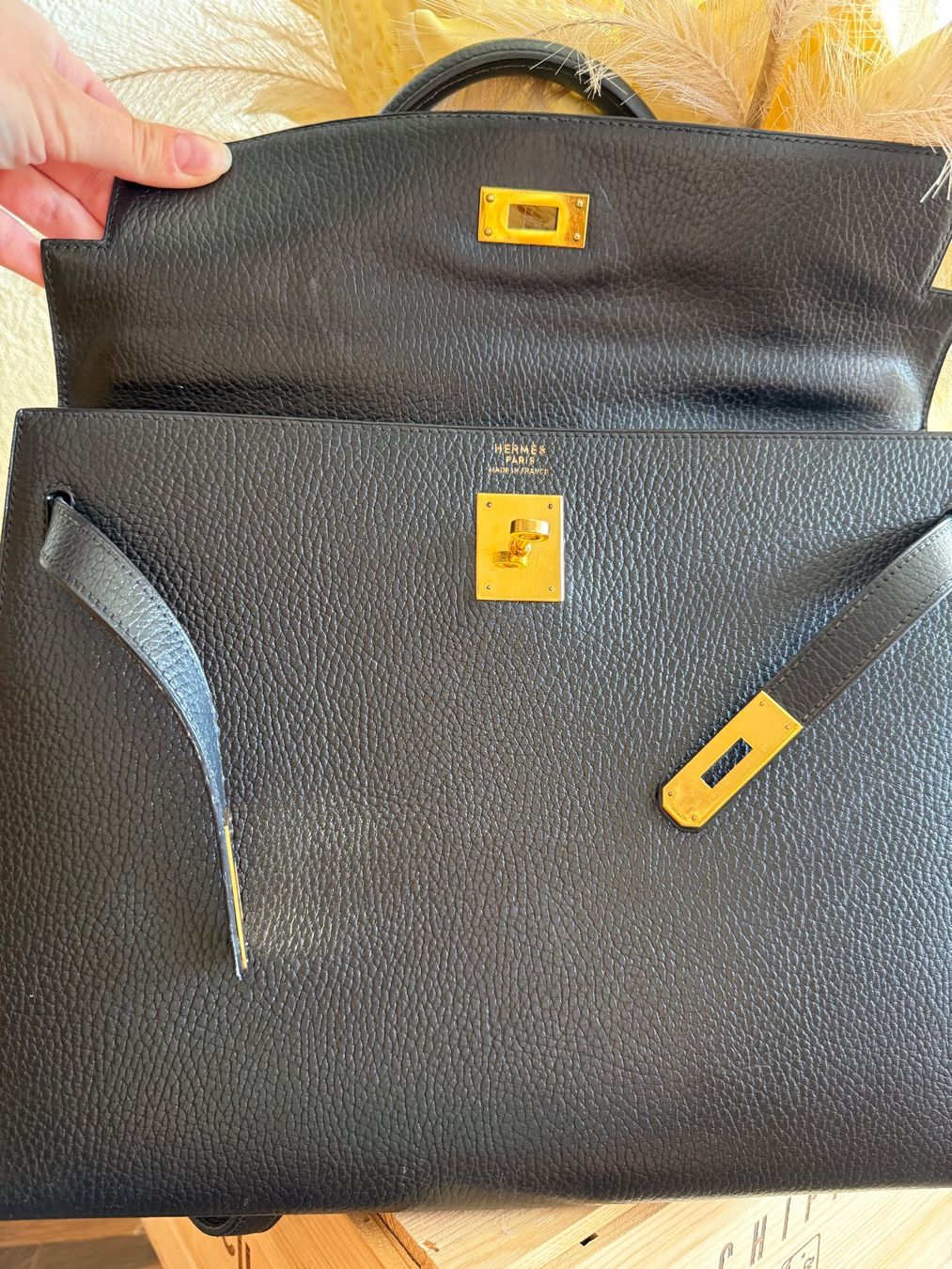 Hermès Taschen für Damen: Hermès Kelly 35 / black Ardennes leather – Gebraucht aus Olten von ale_nb2x 8